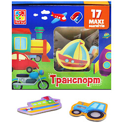 Магніти "Мій маленький світ: Транспорт", укр, Vladi Toys