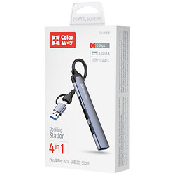USB Hub СolorWay CW-HUB06, Серый
