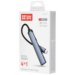 USB Hub СolorWay CW-HUB07, Серый