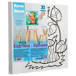 Набір для творчості: Розмальовка з гіпсовими фігурками "У лісі", 25x25 см, Riviera Blanca