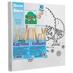Набір для творчості: Розмальовка розмальовка з гіпсовими фігурками "Котики в саду", 25x25 см, Riviera Blanca