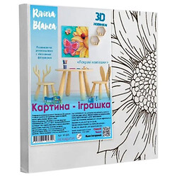 Набір для творчості: Розмальовка з гіпсовими фігурками "Яскраві комашки", 25x25 см, Riviera Blanca