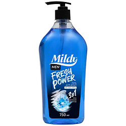 Гель для душа мужской 3в1 Mildy "Fresh Power: экстракт мяты". 750 мл