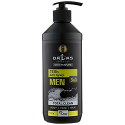 Шампунь-гель для душа мужской 3в1 Dalas "Total clean", 500 г