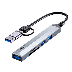 USB Hub Remax RU-U7, Сірий