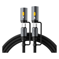 USB кабель AceFast J4, Type-C, 1.2 м., Черный