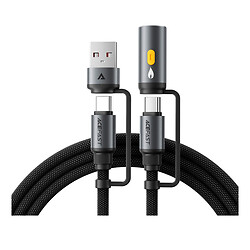 USB кабель AceFast J6, Type-C, 1.2 м., Черный