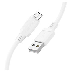 USB кабель Borofone BX115 Lotto, MicroUSB, 1.0 м., Білий