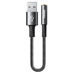 Адаптер Remax C21 Velocity, USB, 0.15 м., 3.5 мм., Чорний