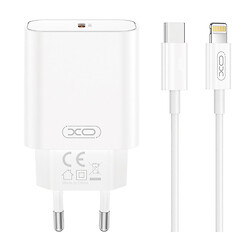 СЗУ XO CE32 Apple iPhone SE 2022 / iPhone 14 Pro Max / iPhone 14 Plus / iPhone 14 Pro / iPhone 14 / iPhone 13 Pro / iPhone 13 Mini / iPhone 13 / iPhone 13 Pro Max / iPhone 12 Mini / iPhone 12 Pro Max / iPhone 12 Pro, Lightning, З кабелем, Білий