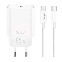 СЗУ XO CE32, Type-C, З кабелем, Білий