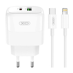 СЗУ XO L138 Nitride Apple iPhone SE 2022 / iPhone 14 Pro Max / iPhone 14 Plus / iPhone 14 Pro / iPhone 14 / iPhone 13 Pro / iPhone 13 Mini / iPhone 13 / iPhone 13 Pro Max / iPhone 12 Mini / iPhone 12 Pro Max / iPhone 12 Pro, Lightning, З кабелем, Білий