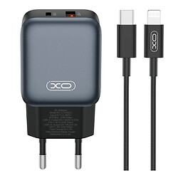 СЗУ XO L154 Apple iPhone SE 2022 / iPhone 14 Pro Max / iPhone 14 Plus / iPhone 14 Pro / iPhone 14 / iPhone 13 Pro / iPhone 13 Mini / iPhone 13 / iPhone 13 Pro Max / iPhone 12 Mini / iPhone 12 Pro Max / iPhone 12 Pro, Lightning, З кабелем, Чорний