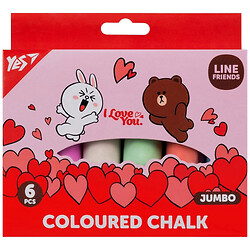 Набор мела для рисования "JUMBO Line: Friends", 6 цветов/уп