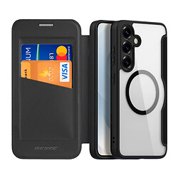 Чехол (книжка) Samsung Galaxy S25, Dux Ducis Skin X Pro, MagSafe, Черный