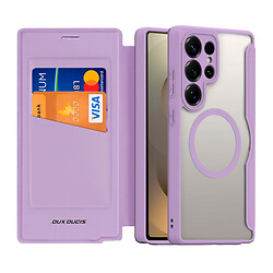 Чехол (книжка) Samsung Galaxy S25 Ultra, Dux Ducis Skin X Pro, MagSafe, Purple Pink, Фиолетовый