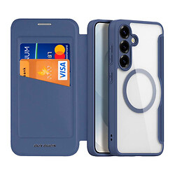 Чехол (книжка) Samsung Galaxy S25 Plus, Dux Ducis Skin X Pro, MagSafe, Синий