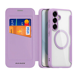 Чехол (книжка) Samsung Galaxy S25 Plus, Dux Ducis Skin X Pro, MagSafe, Purple Pink, Фиолетовый