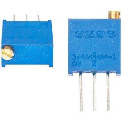 100 Ohm L-KLS4-3296W-101 (потенциометр настраиваемый многооборотный 3/8 "выводной", регулировка сверху, 9,5х10х5мм)