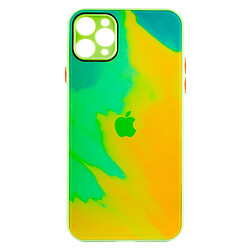 Чохол (накладка) Apple iPhone 11 Pro Max, Epik Impasto Abstract, Yellow-Green, Зелений