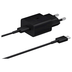 СЗУ Samsung EP-T1510X, С кабелем, Type-C, Черный