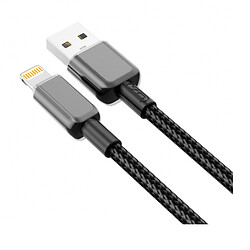 USB кабель XO NB249 Apple iPhone SE 2022 / iPhone 14 Pro Max / iPhone 14 Plus / iPhone 14 Pro / iPhone 14 / iPhone 13 Pro / iPhone 13 Mini / iPhone 13 / iPhone 13 Pro Max / iPhone 12 Mini / iPhone 12 Pro Max / iPhone 12 Pro, Lightning, 1.0 м., Черный