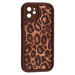Чохол (накладка) Apple iPhone 12, Leopard, Brown 4, Коричневий