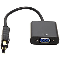 Адаптер PowerPlant CA911875, DisplayPort, VGA, 0.15 м., Чорний