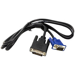 Адаптер PowerPlant CA911981, DVI-D, VGA, 1.0 м., Чорний