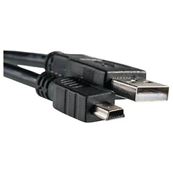 Кабель PowerPlant KD00AS1219, MiniUSB, 0.5 м., Чорний