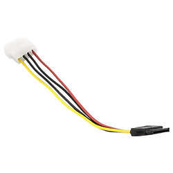 Кабель питания PowerPlant CA910953, Molex, SATA, 0.15 м.