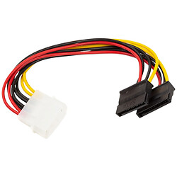 Переходник PowerPlant CA913060, Molex, SATA, 0.15 м.