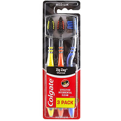 Набор зубных щеток COLGATE Зигзаг древесный уголь