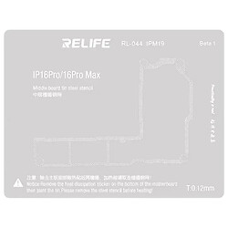 Трафарет BGA RELIFE RL-044 IPM19 Apple iPhone 16 Pro / iPhone 16 Pro Max