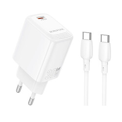 СЗУ Borofone BN28 Fuente, С кабелем, Type-C, Белый