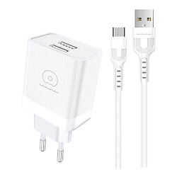 СЗУ WUW T92, С кабелем, MicroUSB, Белый