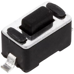 Кнопка тактовая черная SMD 3x6x5.0mm KFC-003D-5.0