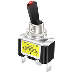 Тумблер 3 контакта ON-OFF с зеленой подсветкой 12VDC ASW-07D-2