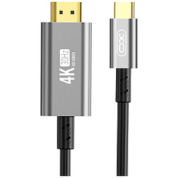 Кабель XO GB019, Type-C, 1.8 м., Черный