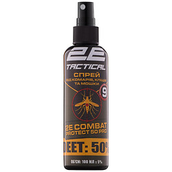 Спрей від комарів, кліщів та мошок 2E Combat Protect 50 Pro