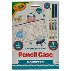 Пенал-раскраска "Монстры", с фломастерами, Crayola