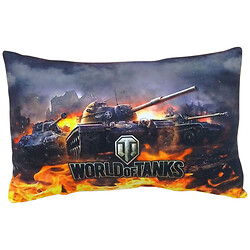 Подушка з принтом №1 "World of Tanks", 37 см, Копиця