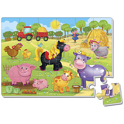 Игра развивающая "Малыш сможет: Ферма", мягкие пазлы, А4, Vladi Toys