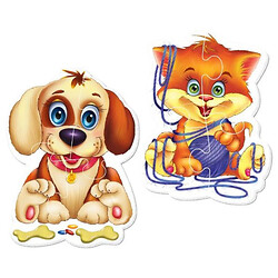 Магнитные бейби пазлы "Домашние животные", Vladi Toys