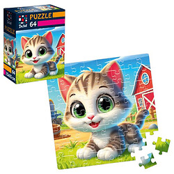 Пазлы "De.tail. Забавный котенок", 64 детали, Vladi Toys