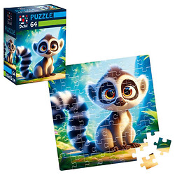 Пазлы "De.tail. Лемур в джунглях", 64 детали, Vladi Toys
