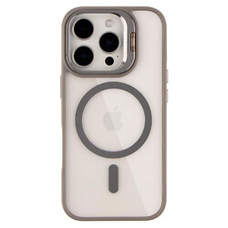 Чехол (накладка) Apple iPhone 16 Pro, Metal Stand Case, MagSafe, Серый