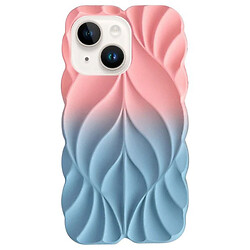 Чохол (накладка) Apple iPhone 15, Epik Leaf, Pink-Blue