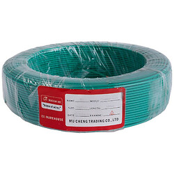 Провод монолитный 0.75mm2 (19AWG/D0.80мм, медь, PVC), зеленый
