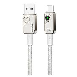 USB кабель Remax RC-C33, Type-C, 1.2 м., Срібний